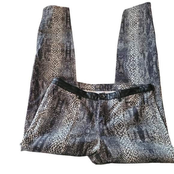 Zara Snakeskin Look Skinny Fit Jeans Sz.6 - Picture 2 of 4